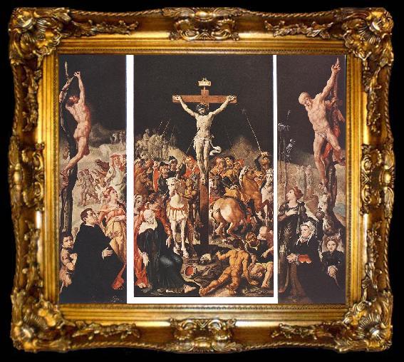 framed  HEEMSKERCK, Maerten van Crucifixion (Triptych) f, ta009-2